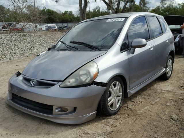 JHMGD37668S012229 - 2008 HONDA FIT SPORT SILVER photo 2