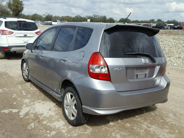 JHMGD37668S012229 - 2008 HONDA FIT SPORT SILVER photo 3