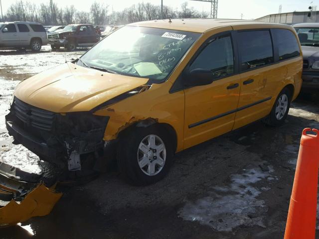 1D8HN44H68B171106 - 2008 DODGE GRAND CARA YELLOW photo 2