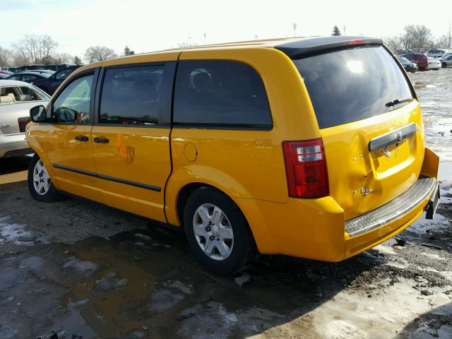 1D8HN44H68B171106 - 2008 DODGE GRAND CARA YELLOW photo 3