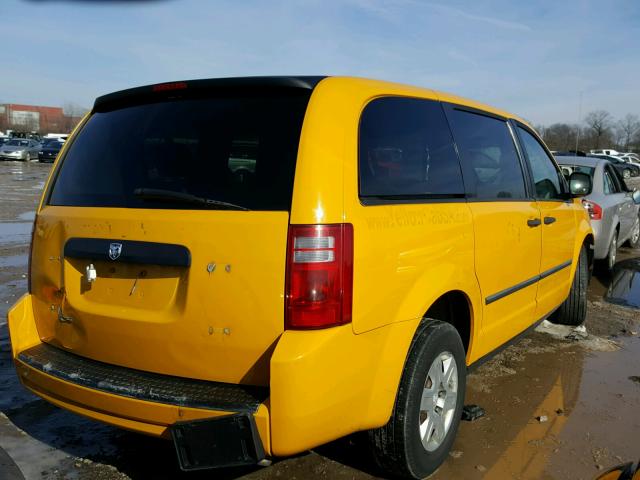 1D8HN44H68B171106 - 2008 DODGE GRAND CARA YELLOW photo 4