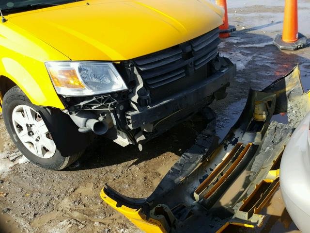 1D8HN44H68B171106 - 2008 DODGE GRAND CARA YELLOW photo 9