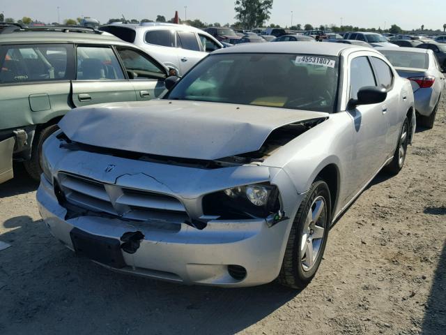 2B3KA43R58H264783 - 2008 DODGE CHARGER SILVER photo 2