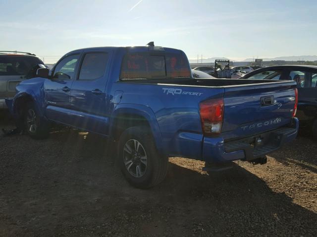 3TMAZ5CNXHM028427 - 2017 TOYOTA TACOMA DOU BLUE photo 3