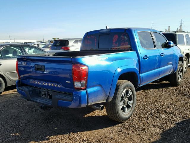 3TMAZ5CNXHM028427 - 2017 TOYOTA TACOMA DOU BLUE photo 4