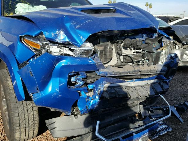 3TMAZ5CNXHM028427 - 2017 TOYOTA TACOMA DOU BLUE photo 9