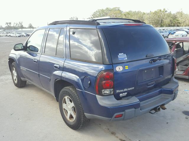 1GNDT13S842219334 - 2004 CHEVROLET TRAILBLAZE BLUE photo 3