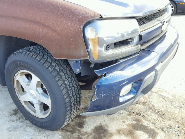 1GNDT13S842219334 - 2004 CHEVROLET TRAILBLAZE BLUE photo 9