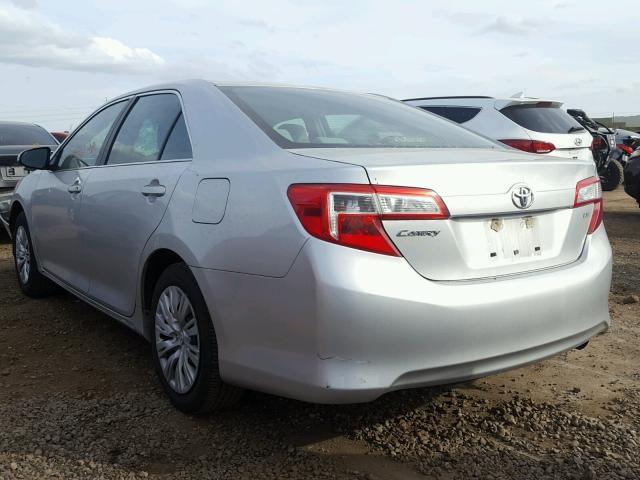 4T4BF1FKXDR325518 - 2013 TOYOTA CAMRY L SILVER photo 3