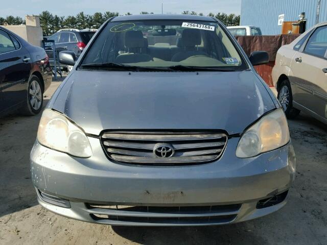 2T1BR32E93C107647 - 2003 TOYOTA COROLLA CE GRAY photo 9