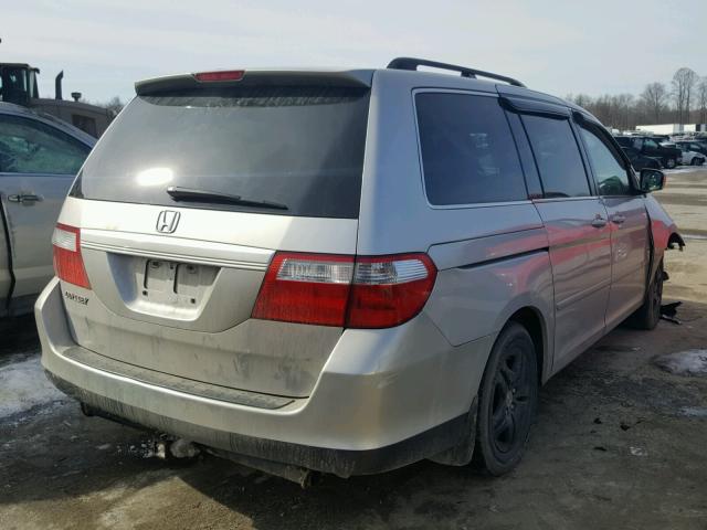 5FNRL38607B457265 - 2007 HONDA ODYSSEY EX SILVER photo 4