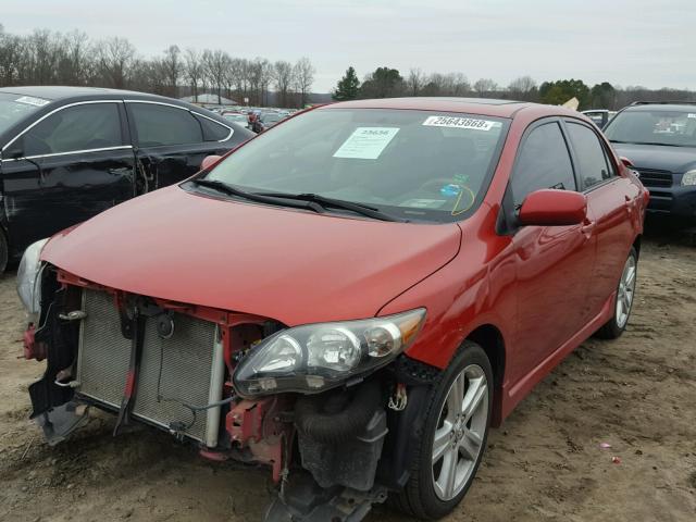 5YFBU4EE1DP101147 - 2013 TOYOTA COROLLA BA RED photo 2