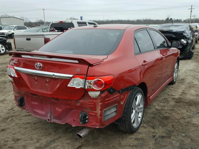 5YFBU4EE1DP101147 - 2013 TOYOTA COROLLA BA RED photo 4