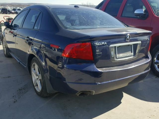 19UUA66216A010115 - 2006 ACURA 3.2TL BLUE photo 3