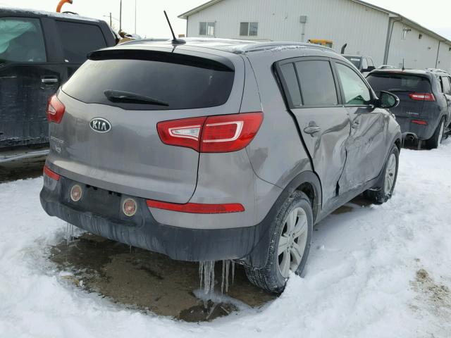 KNDPBCA20B7083031 - 2011 KIA SPORTAGE L GRAY photo 4