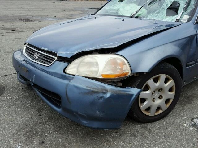 2HGEJ6679WH588187 - 1998 HONDA CIVIC LX BLUE photo 9