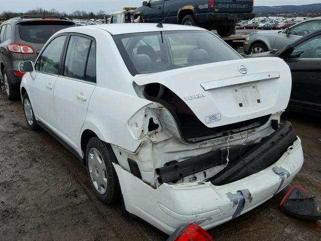 3N1BC11E08L393029 - 2008 NISSAN VERSA S WHITE photo 3