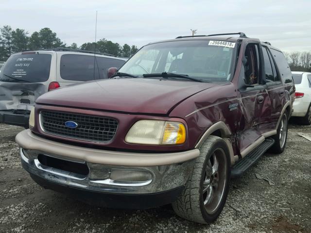 1FMEU17L3VLC36918 - 1997 FORD EXPEDITION BURGUNDY photo 2