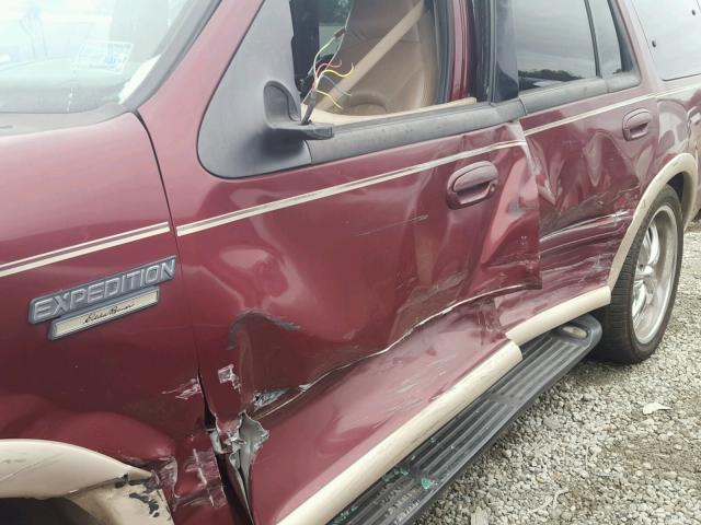 1FMEU17L3VLC36918 - 1997 FORD EXPEDITION BURGUNDY photo 9