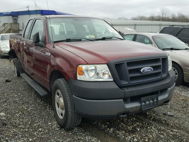 1FTRX14W35NA69850 - 2005 FORD F150 BURGUNDY photo 1