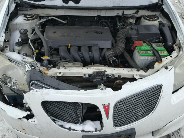 5Y2SL63805Z434099 - 2005 PONTIAC VIBE WHITE photo 7