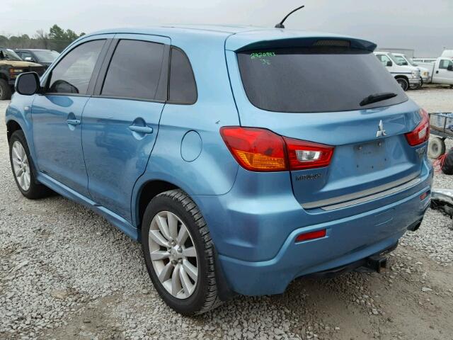 JA4AR4AUXBZ016122 - 2011 MITSUBISHI OUTLANDER BLUE photo 3