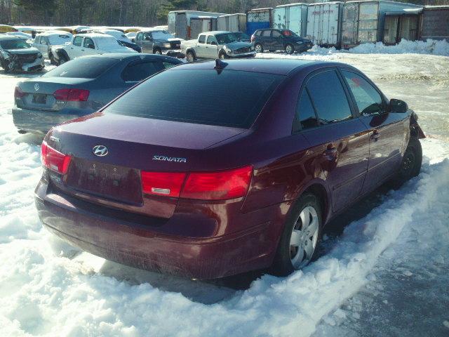 5NPET4AC1AH583728 - 2010 HYUNDAI SONATA GLS MAROON photo 4