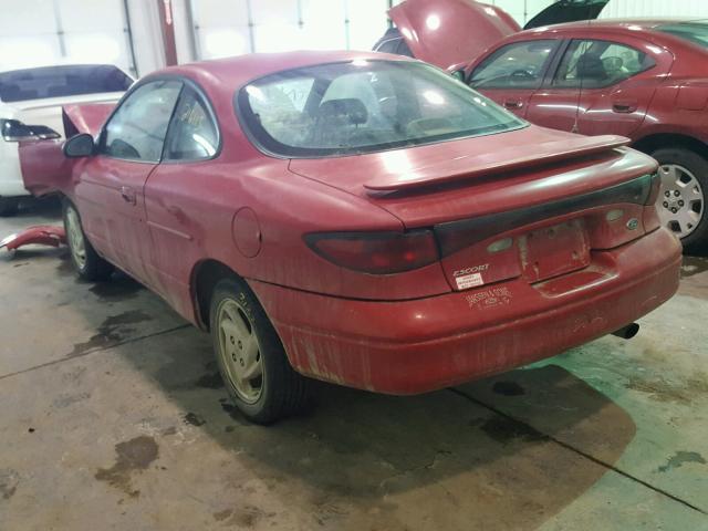 3FAKP1138YR117703 - 2000 FORD ESCORT ZX2 RED photo 3