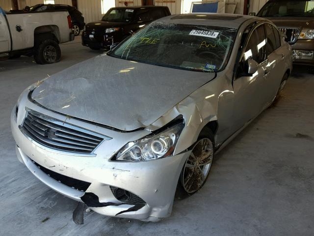 JN1CV6AP6CM629663 - 2012 INFINITI G37 BASE SILVER photo 2