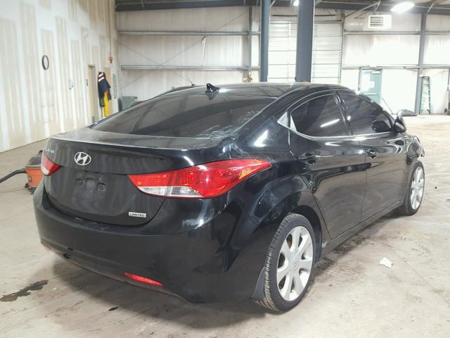 KMHDH4AE5DU618274 - 2013 HYUNDAI ELANTRA GL BLACK photo 4