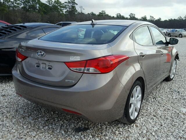 5NPDH4AE6DH427834 - 2013 HYUNDAI ELANTRA GL BEIGE photo 4