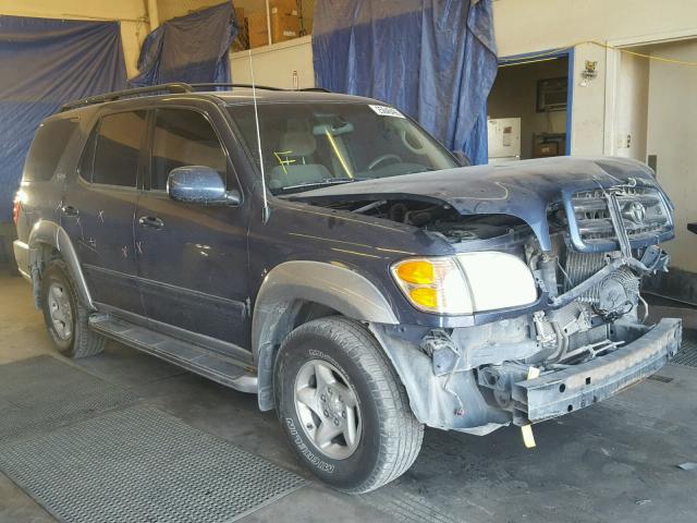 5TDZT34A32S134567 - 2002 TOYOTA SEQUOIA SR BLUE photo 1