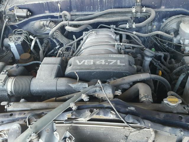 5TDZT34A32S134567 - 2002 TOYOTA SEQUOIA SR BLUE photo 7