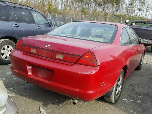 1HGCG3279YA017908 - 2000 HONDA ACCORD EX RED photo 4