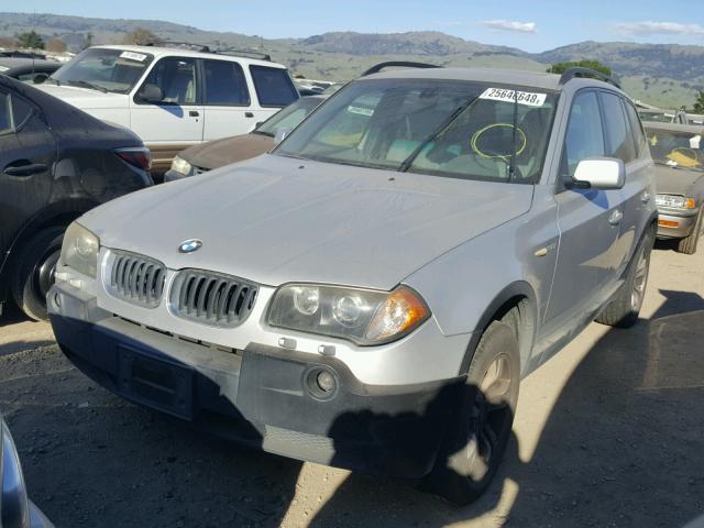 WBXPA93454WA65658 - 2004 BMW X3 3.0I SILVER photo 2