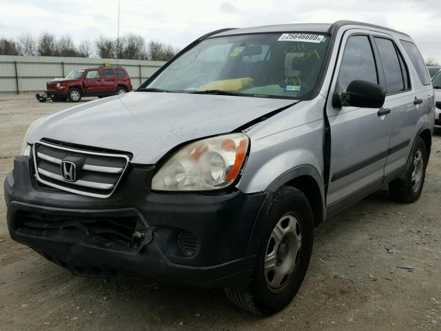 JHLRD68596C011359 - 2006 HONDA CR-V LX SILVER photo 2