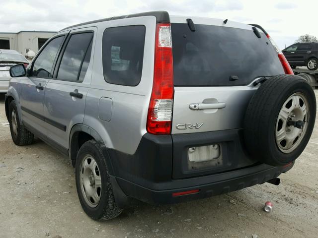 JHLRD68596C011359 - 2006 HONDA CR-V LX SILVER photo 3