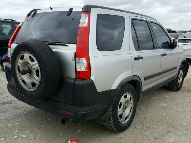 JHLRD68596C011359 - 2006 HONDA CR-V LX SILVER photo 4