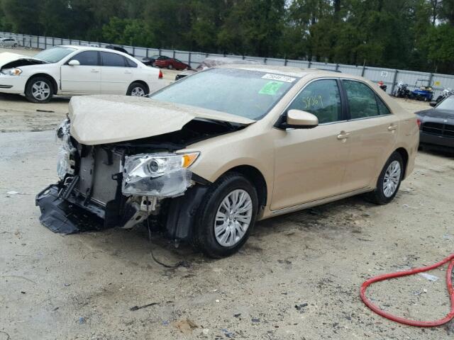 4T1BF1FK0CU080737 - 2012 TOYOTA CAMRY BASE GOLD photo 2