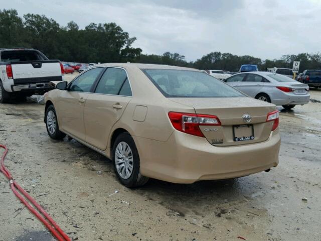 4T1BF1FK0CU080737 - 2012 TOYOTA CAMRY BASE GOLD photo 3