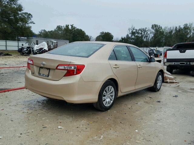 4T1BF1FK0CU080737 - 2012 TOYOTA CAMRY BASE GOLD photo 4