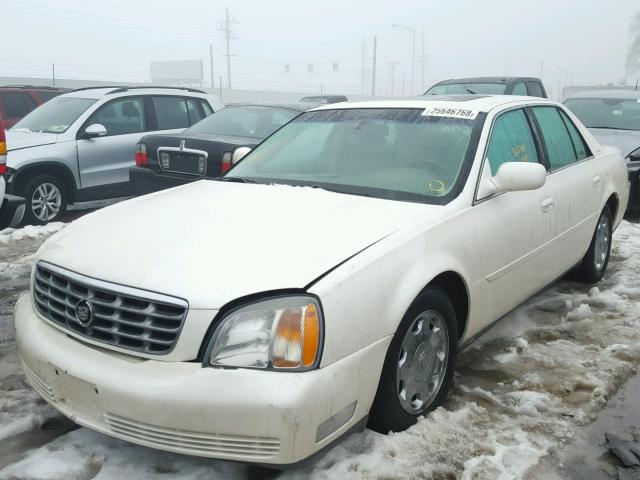 1G6KE57Y72U125515 - 2002 CADILLAC DEVILLE DH WHITE photo 2