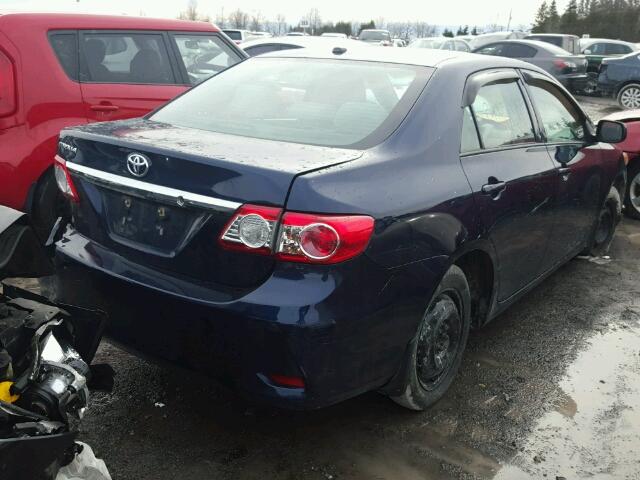 2T1BU4EE8DC075856 - 2013 TOYOTA COROLLA BA BLUE photo 4