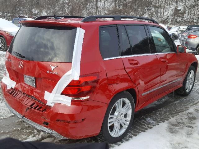 WDCGG8JB9EG329071 - 2014 MERCEDES-BENZ GLK 350 4M RED photo 4