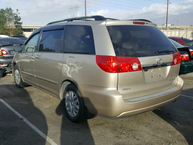 5TDZK23C57S098145 - 2007 TOYOTA SIENNA CE GOLD photo 3