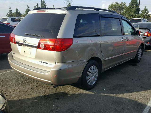 5TDZK23C57S098145 - 2007 TOYOTA SIENNA CE GOLD photo 4