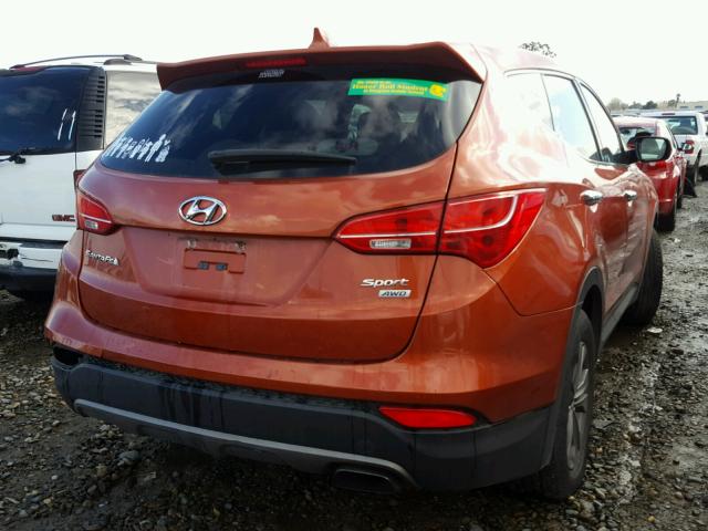 5XYZTDLB5GG327355 - 2016 HYUNDAI SANTA FE S ORANGE photo 4