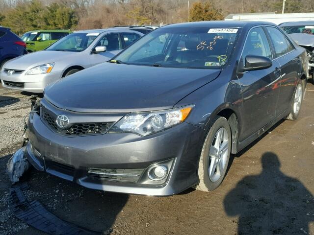 4T1BF1FKXEU462888 - 2014 TOYOTA CAMRY L GRAY photo 2