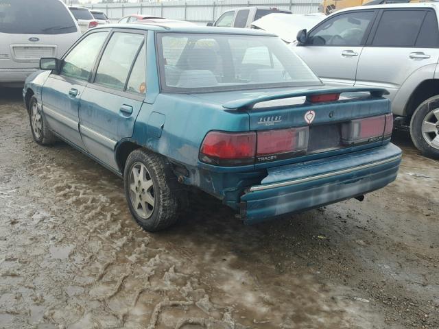 3MASM10J9SR652436 - 1995 MERCURY TRACER BAS GREEN photo 3