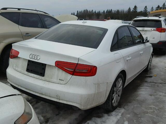 WAUBFCFL9DN042845 - 2013 AUDI A4 PREMIUM WHITE photo 4